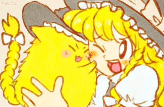 まりにゃんと魔理沙 / 亀作 さんのイラスト ニコニコ静画 (イラスト)