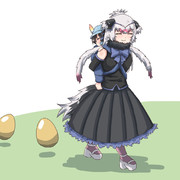 赤ちゃん隊長とダチョウさん