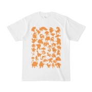 シンプルデザインTシャツ MONSTER☆43MAP(ORANGE)