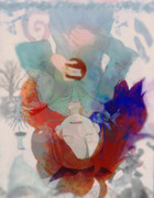 りんごをかじって