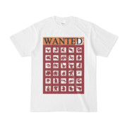 シンプルデザインTシャツ WANTED MONSTER(MAROON)