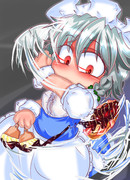 豚玉をひっくり返す咲夜さん