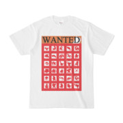 シンプルデザインTシャツ WANTED MONSTER(CRIMSON)