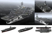 MMD用モブ航空母艦2003(ﾓﾌﾞｯﾂ級R･ﾓﾌﾞｰｶﾞﾝ)セット
