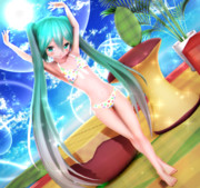 【ちびミクちゃん萌えリンク】脇を見せつつ のびのびぃ…っ♡