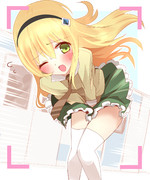 スカート押さえ ニコニコ静画 イラスト