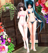 【今日のミクお姉さん】今日はふたりで 生肌おみあし…♡