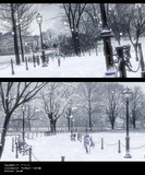 【MMDステージ配布】雪の公園ステージ