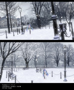 【MMDステージ配布】雪の公園ステージ