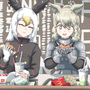 ファーストフード店に来た二人