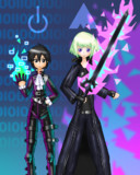 衣装チェンジ　キリト ←→ リオ