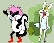 いってきまスカンクとおはよウサギ