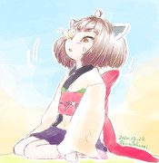 ちょうちょと猫っぽい野生のきりたん