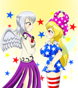 対峙する月の女神と地獄の妖精