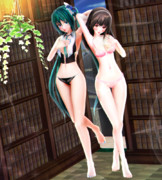 【今日のミクお姉さん】脇上げポーズ…♡