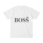 Tシャツ ホワイト 文字研究所 BOSS