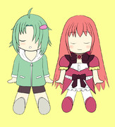 ちびレアちゃんとちびサボちゃん