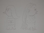 約1分で描いてくれた 「アマビエ様」