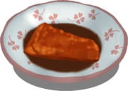 【油絵】プロの料理人が作ったカボチャの煮物