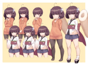 ゆるめ三白眼東北きりたん立ち絵