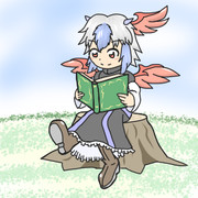 少女読書中……