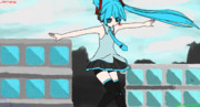 Kemika Miku Jumping Into The Another Building