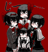 四白眼四姉妹。