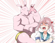 うさぎさんが突然ムキムキになって困惑する漣