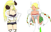 [グラブル]アニラとクビラの衣装入れ替えて描いてみた