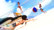 休日のビーチバレー