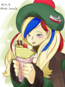 キラキラ状態になるコマちゃん