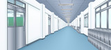 School hallway (学校の廊下)