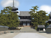 法隆寺 ニコニコ静画 イラスト