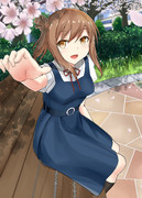 「ほら、先輩、桜の花びらついちゃってますよ？」