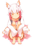 座るトキさん