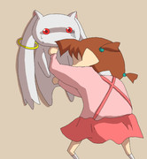 ウサギのぬいぐるみとすりかえておいたのさ！