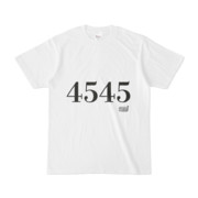 Tシャツ ホワイト 文字研究所 4545