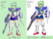 新旧早苗エクシア比較