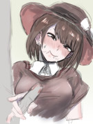 アイスを食べて休憩するスタッフ