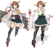 比叡改二丙【MMD艦これ改造モデル】比較(つみ式改変)