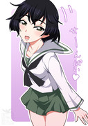 黒髪ボブ ニコニコ静画 イラスト