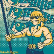 ゴールデン捕鯉魚図 ニコニコ静画 イラスト
