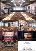 【MMD-OMF10】レンガ壁の部屋-02【ステージ配布】