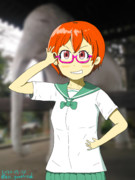 伊達眼鏡をかけた千手院小春ちゃん