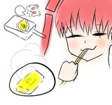 だし巻き玉子を食べるクラメ