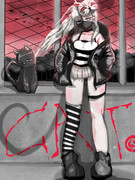 マスク猫女子