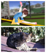 【MMD】ひより×ニャンコ