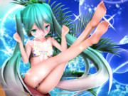 【ちびミクちゃん萌えリンク】可愛く もも上げ…♡