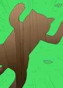 木から落ちたキャルちゃん