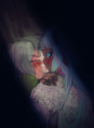 ※唇が切れてるから応急手当してるだけです